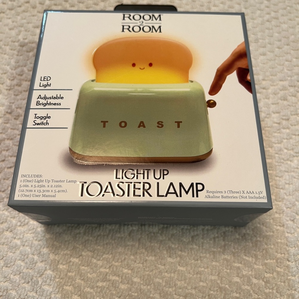 Light Up Toaster Lamp - Green and Orange